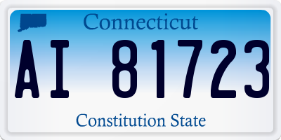 CT license plate AI81723