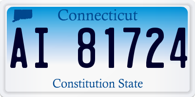 CT license plate AI81724