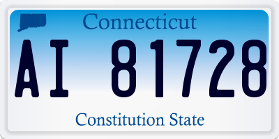 CT license plate AI81728