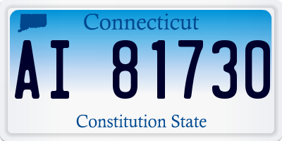 CT license plate AI81730