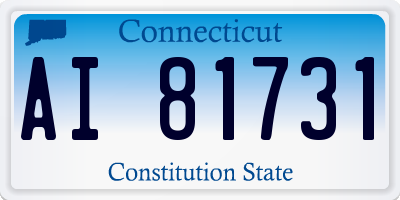 CT license plate AI81731