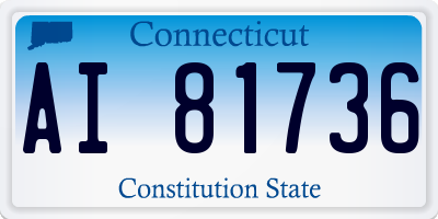 CT license plate AI81736