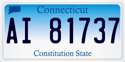 CT license plate AI81737