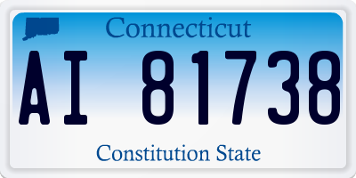 CT license plate AI81738