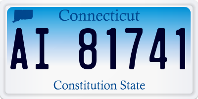 CT license plate AI81741