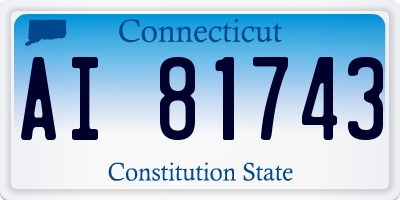 CT license plate AI81743