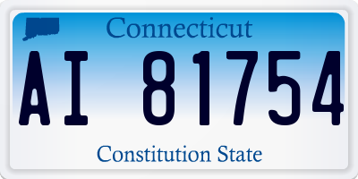 CT license plate AI81754