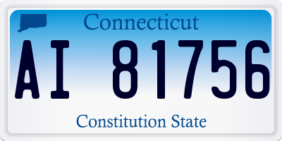 CT license plate AI81756