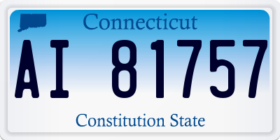 CT license plate AI81757