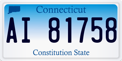CT license plate AI81758