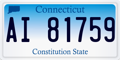 CT license plate AI81759
