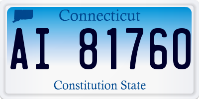 CT license plate AI81760