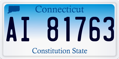 CT license plate AI81763