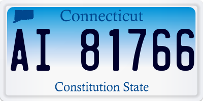 CT license plate AI81766