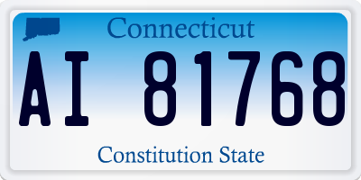 CT license plate AI81768