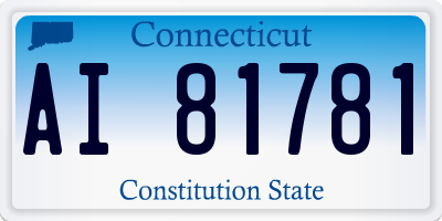 CT license plate AI81781