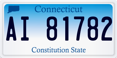 CT license plate AI81782