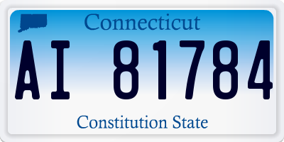 CT license plate AI81784