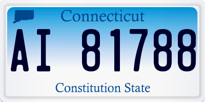 CT license plate AI81788