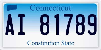CT license plate AI81789