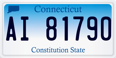 CT license plate AI81790