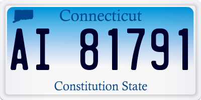 CT license plate AI81791