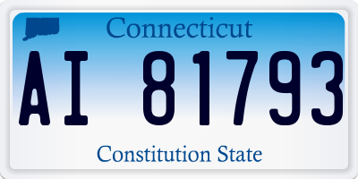CT license plate AI81793