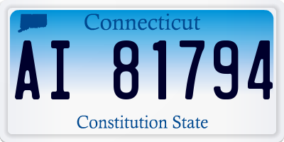CT license plate AI81794