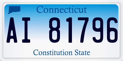 CT license plate AI81796