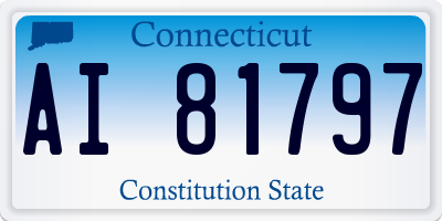 CT license plate AI81797