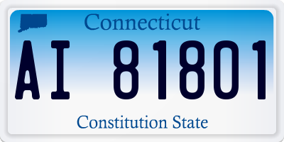 CT license plate AI81801