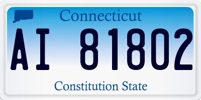 CT license plate AI81802