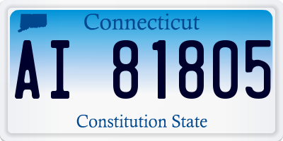 CT license plate AI81805