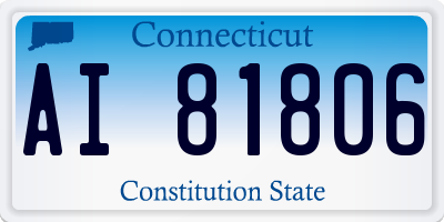 CT license plate AI81806