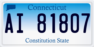 CT license plate AI81807