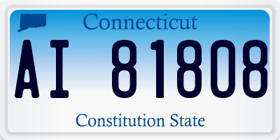CT license plate AI81808