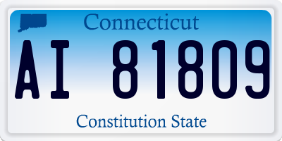 CT license plate AI81809