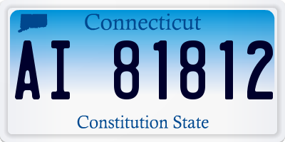 CT license plate AI81812
