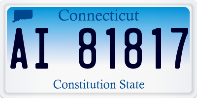 CT license plate AI81817
