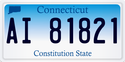 CT license plate AI81821