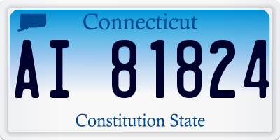 CT license plate AI81824