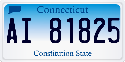 CT license plate AI81825