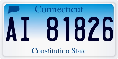 CT license plate AI81826