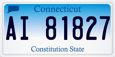 CT license plate AI81827