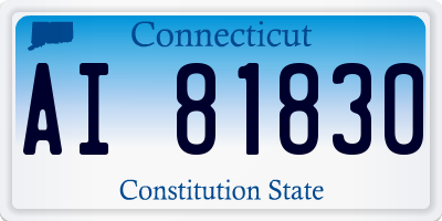 CT license plate AI81830