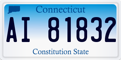 CT license plate AI81832