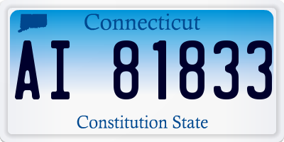 CT license plate AI81833