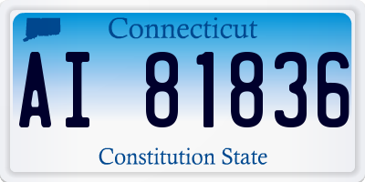 CT license plate AI81836