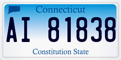 CT license plate AI81838