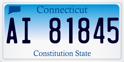 CT license plate AI81845